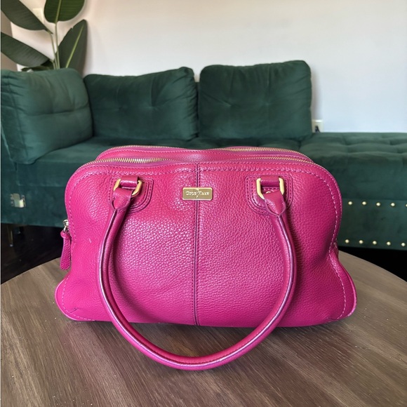 Cole Haan Leather Tote in Hot Pink - Picture 3 of 16